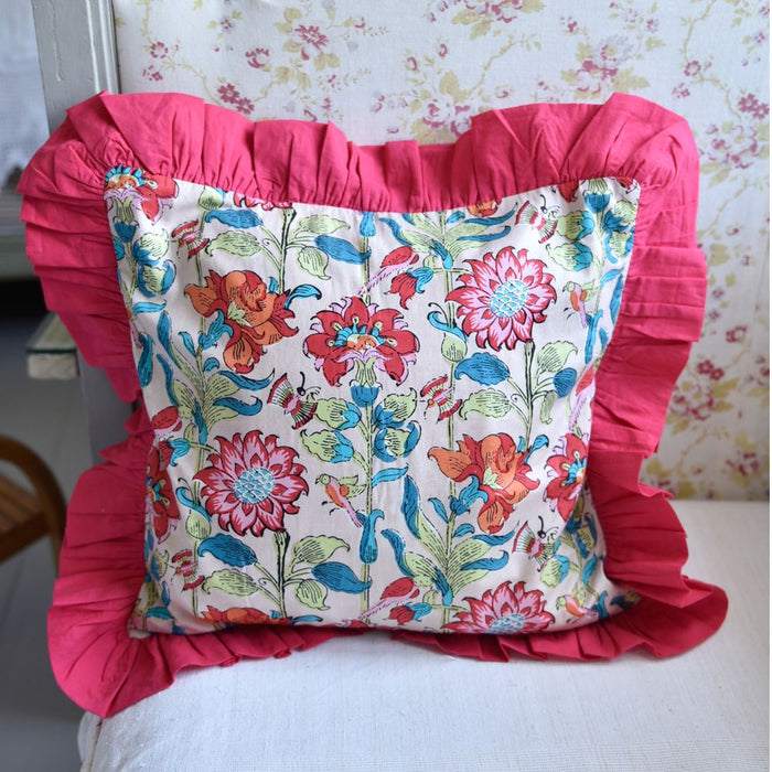 Floral Garden Indian Cushion