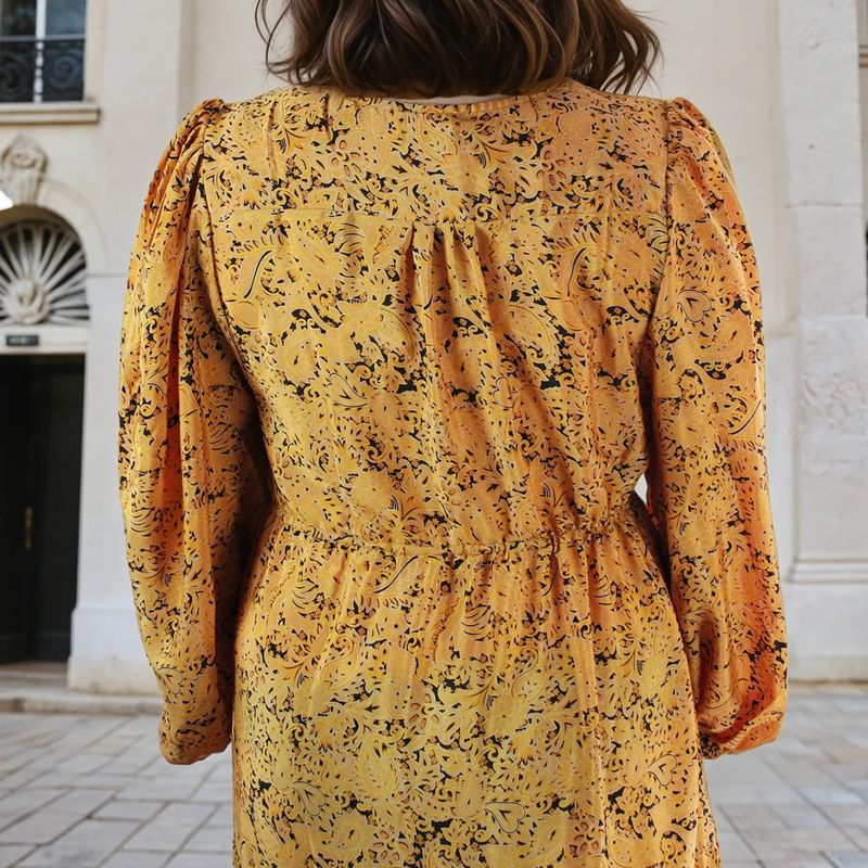 'Goldie' Black & Mustard Maxi Dress