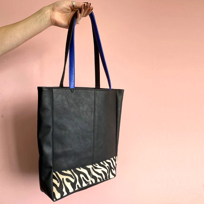 Metallic Logo Print Shopper Bag