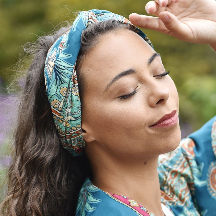 'Aspen/Orla' Turquoise Paisley Headband