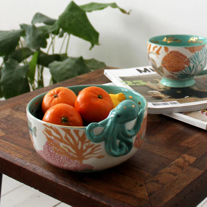 Coral Octopus Bowl