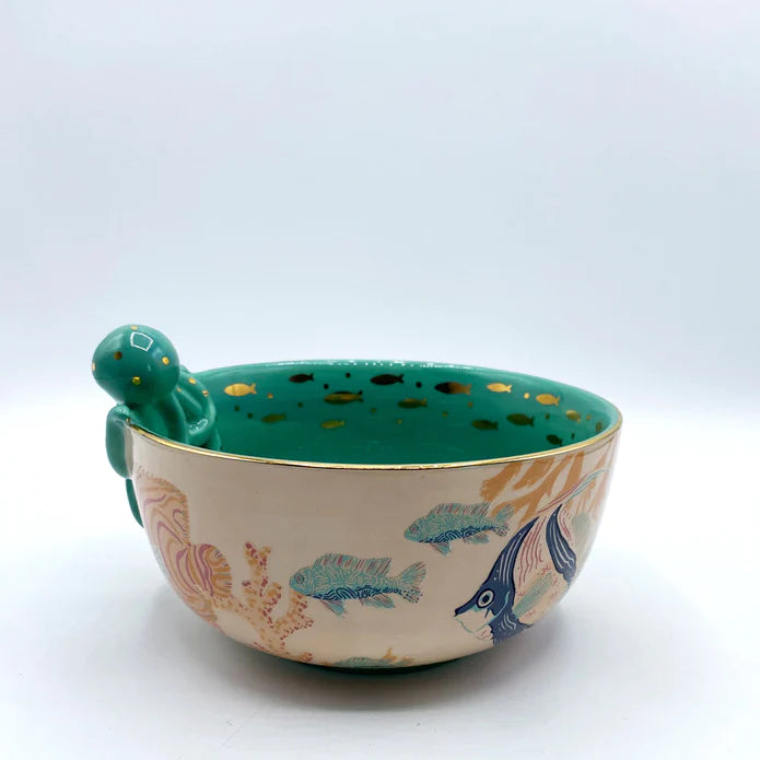 Coral Octopus Bowl