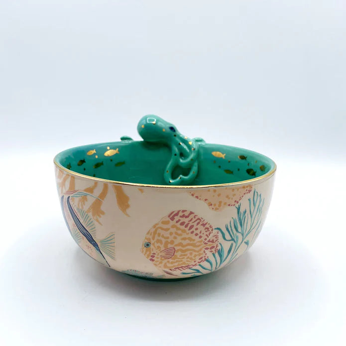 Coral Octopus Bowl