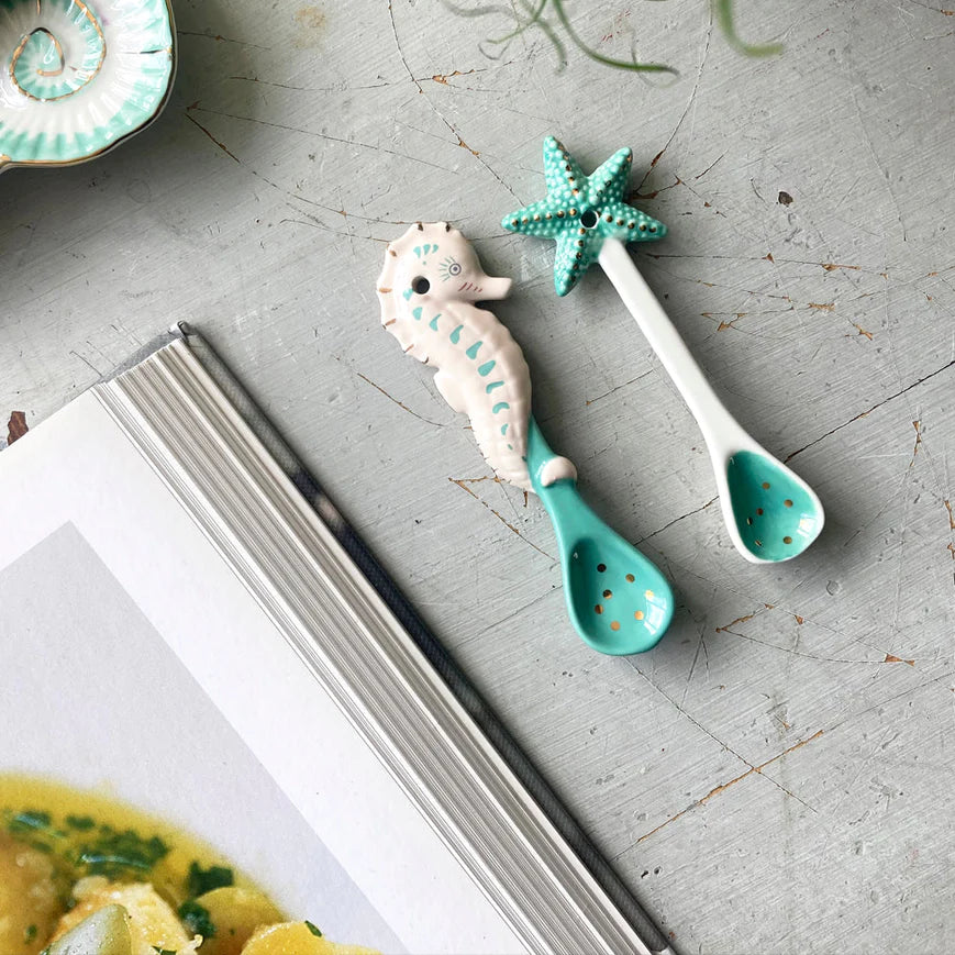 Coral Seahorse & Starfish Spoon Set