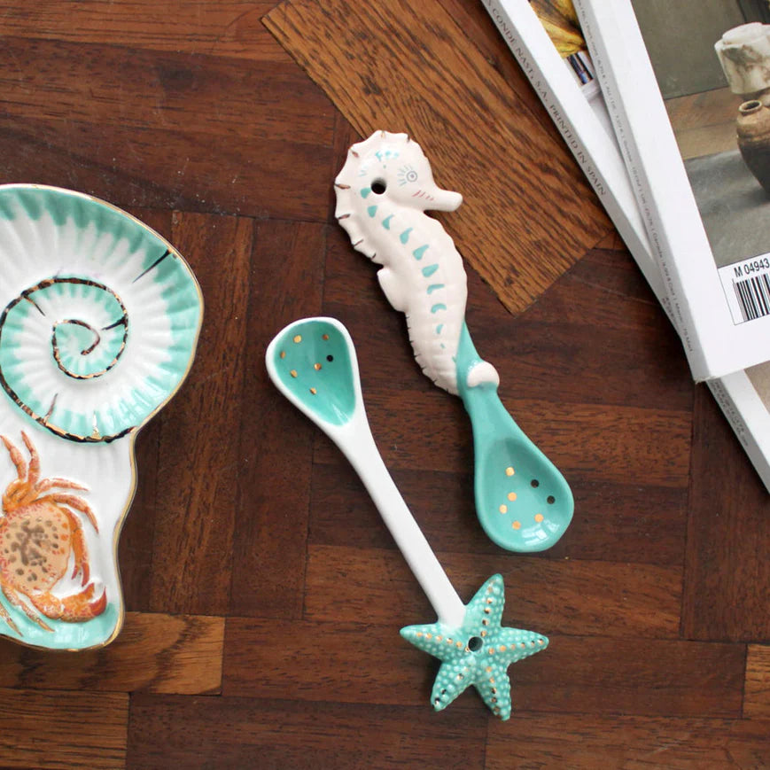 Coral Seahorse & Starfish Spoon Set