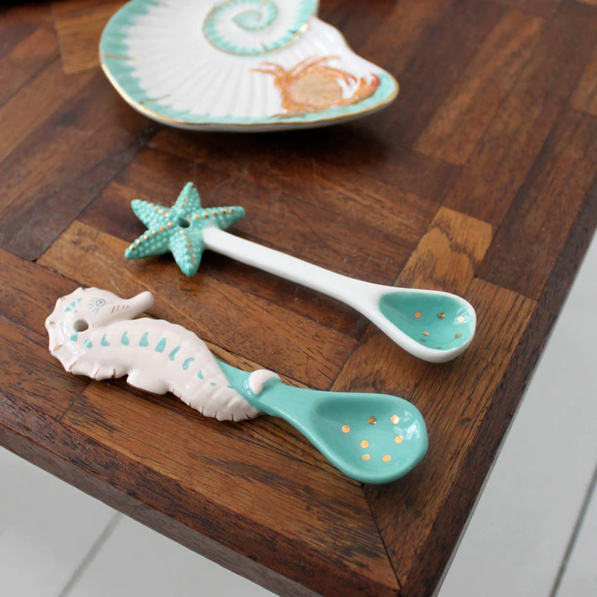 Coral Seahorse & Starfish Spoon Set