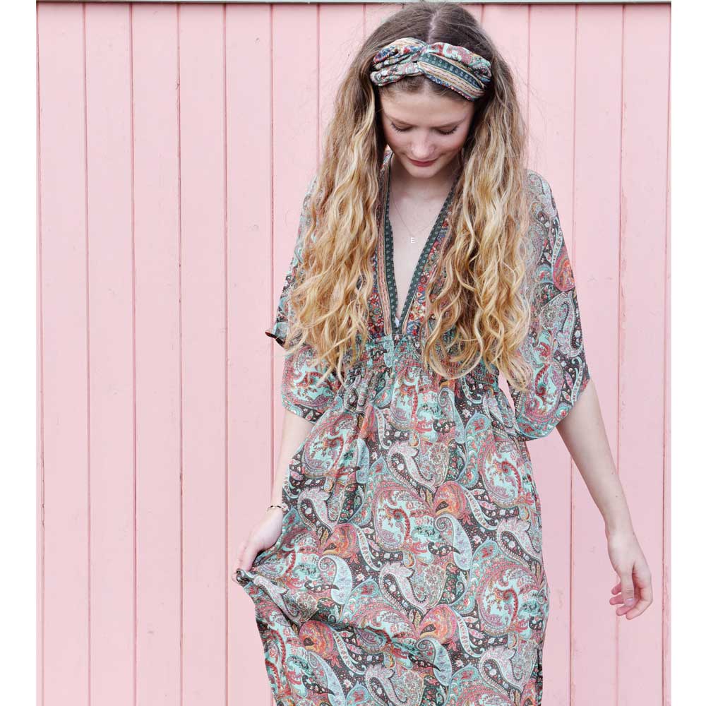 'Nova' Paisley Batwing Dress