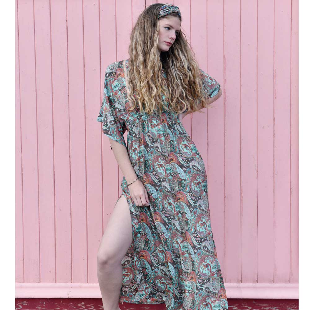 'Nova' Paisley Batwing Dress