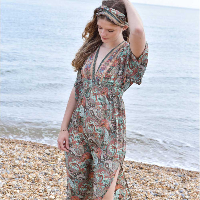 'Nova' Paisley Batwing Dress
