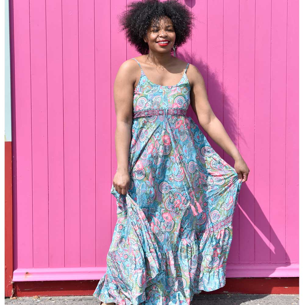 chinese dress ladies Harmony' Floral Strappy Dress – bluebelleandco