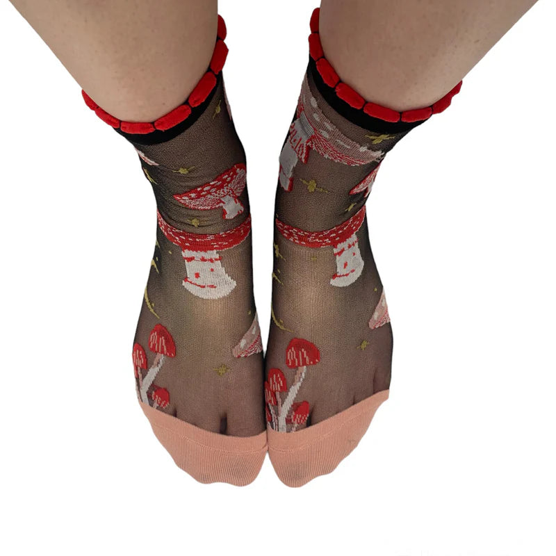 Forage Mushroom Sheer Socks