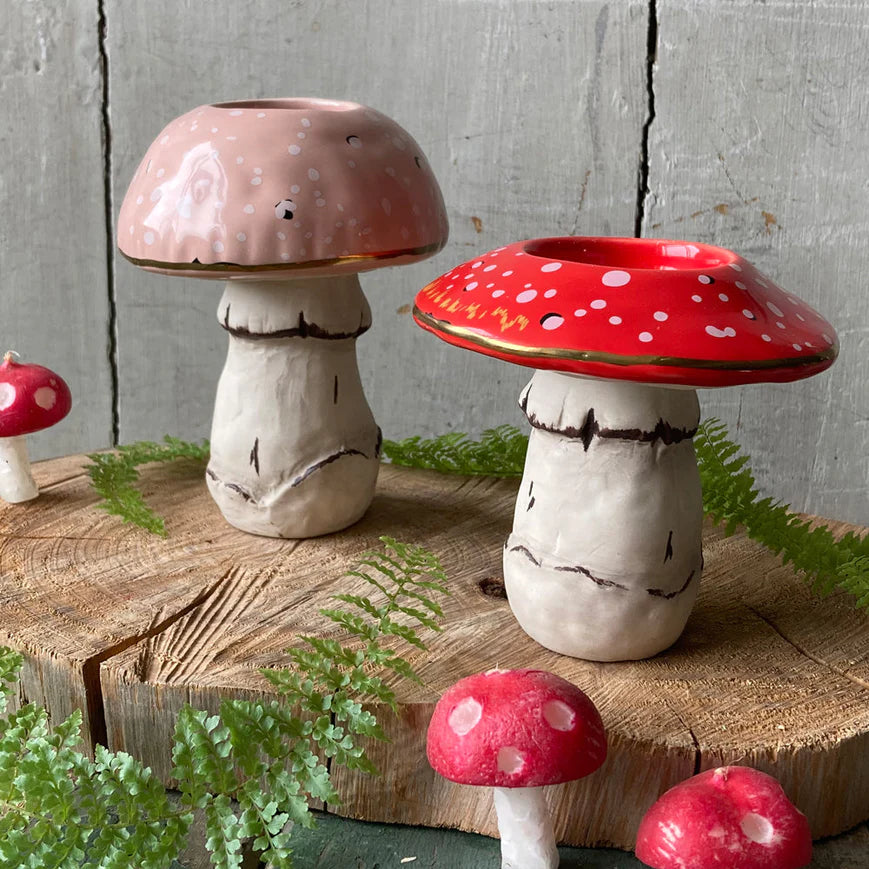 Forage Mushroom Candle Holder