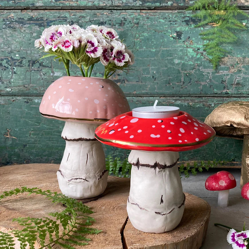 Forage Mushroom Candle Holder