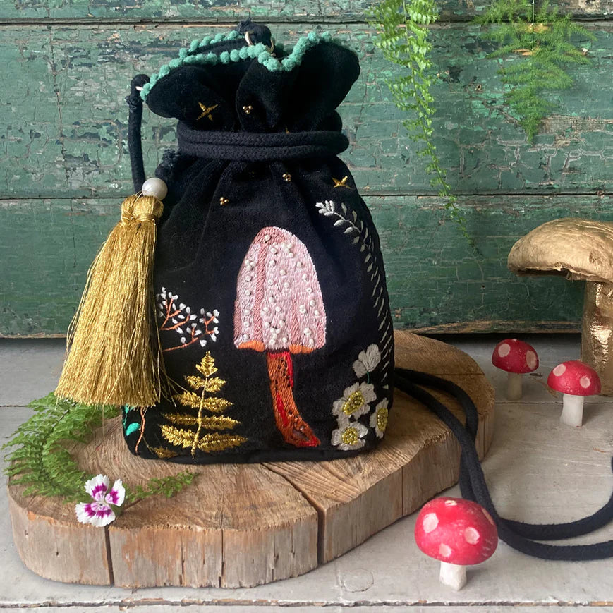 Forage Mushroom Drawstring Pouch