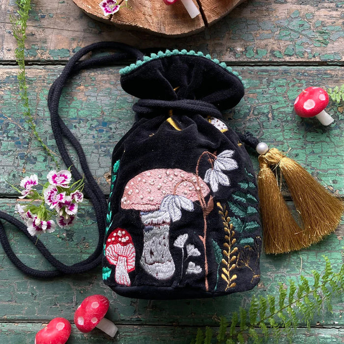 Forage Mushroom Drawstring Pouch