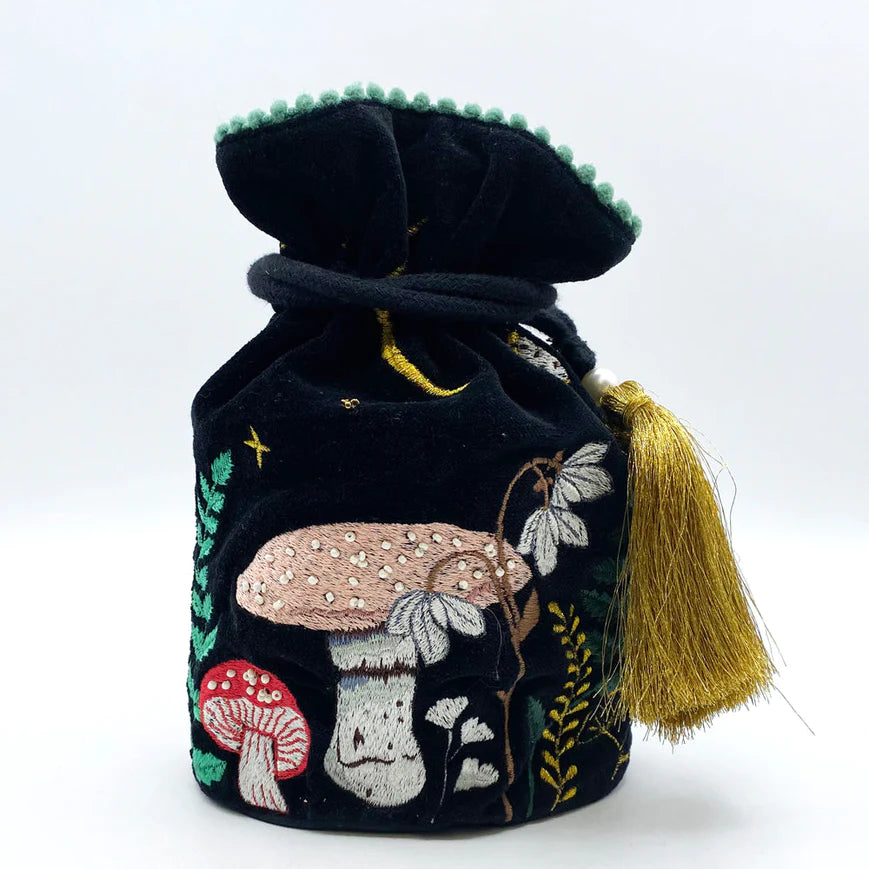 Forage Mushroom Drawstring Pouch