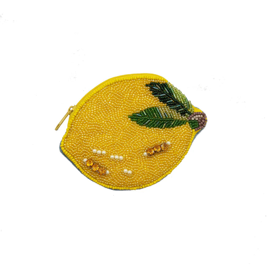 Fruity Lemon Beaded Purse