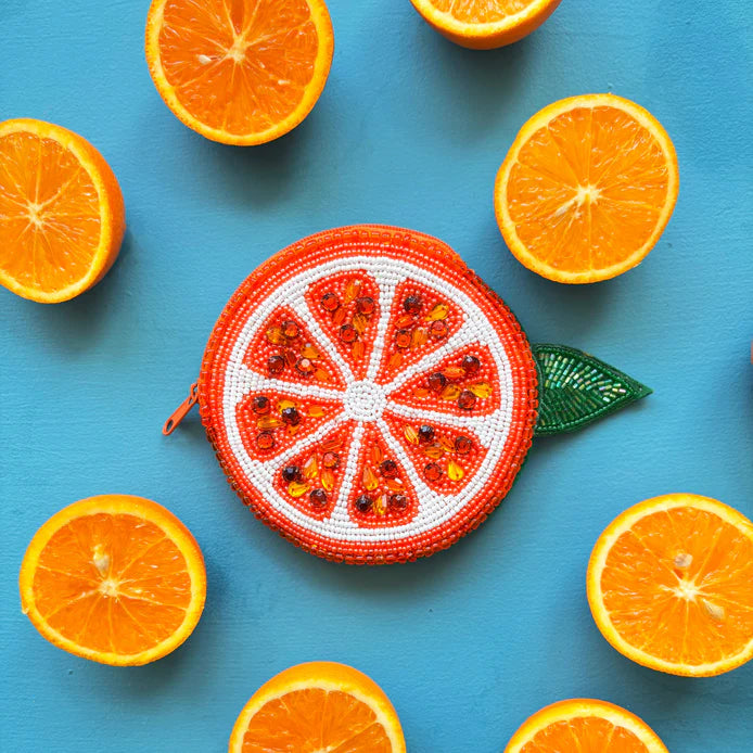 Fruity Orange Beaded Purse