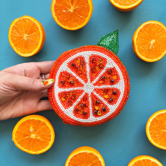 Fruity Orange Beaded Purse