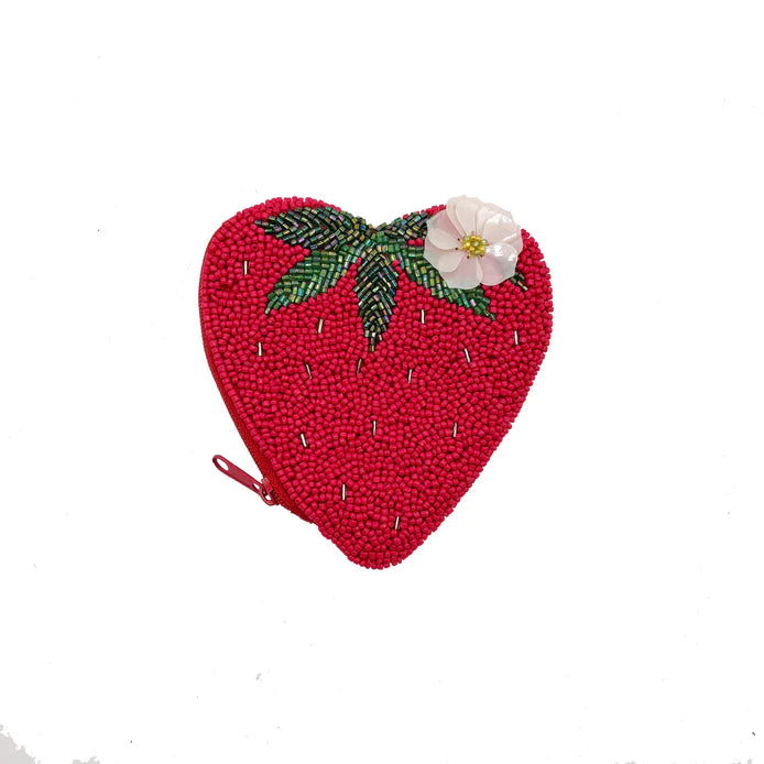 Fruity Strawberry Beaded Purse