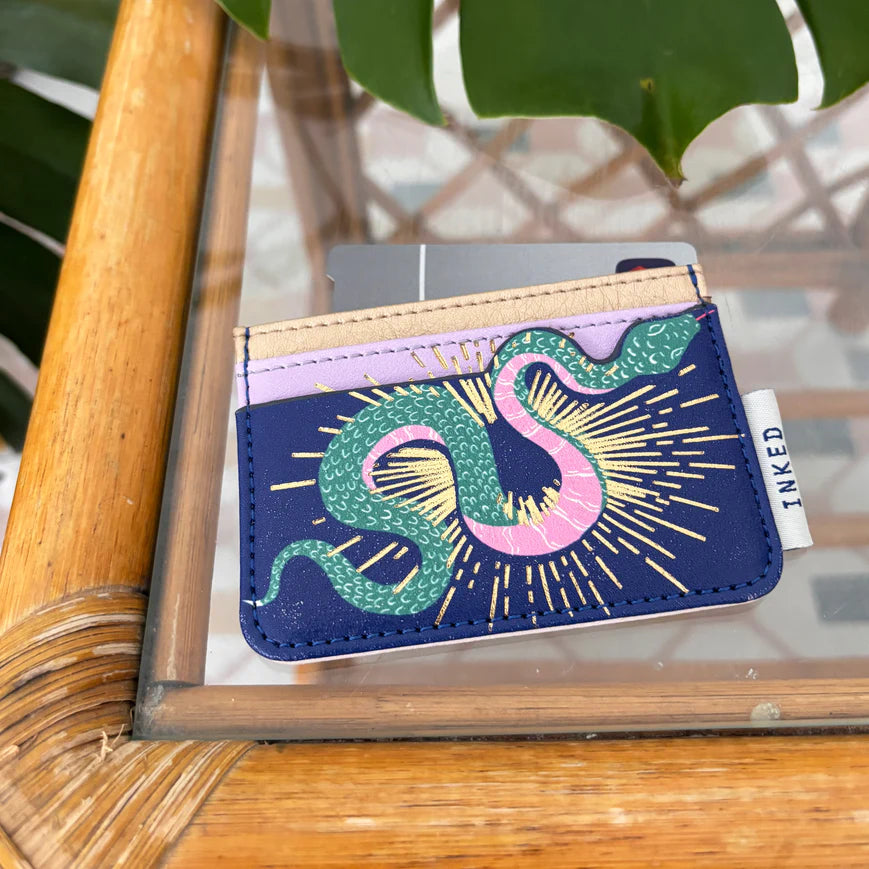 Inked Snake Card Holder