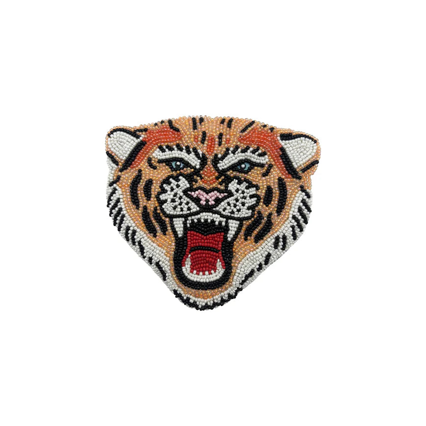 Inked Tiger Beaded Purse
