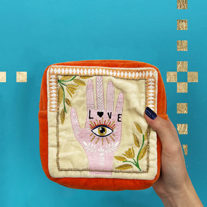 Inked Tattooed Hand Make Up Bag