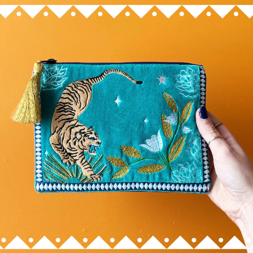 Inked Tiger Make Up Bag