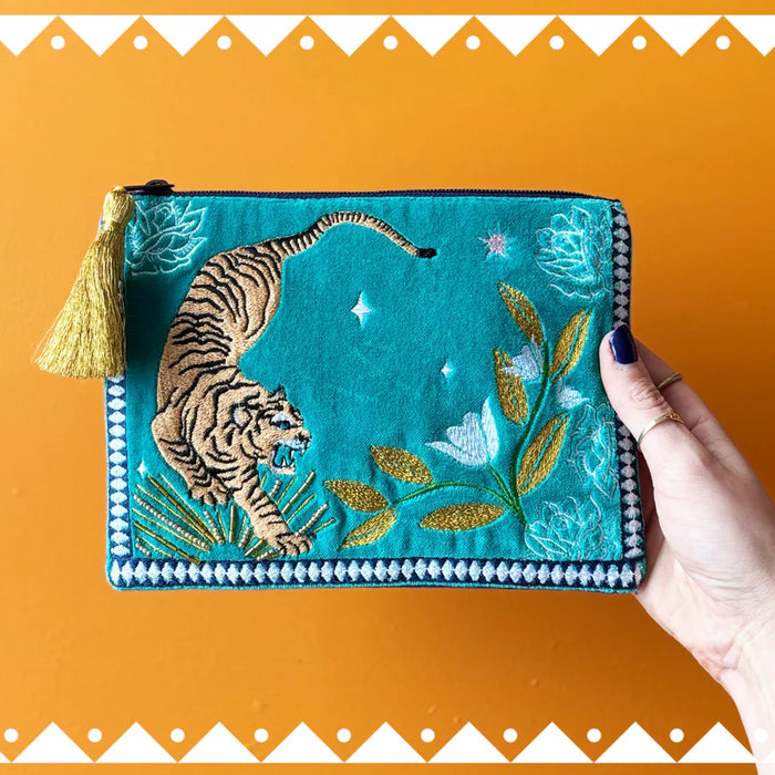 Inked Tiger Make Up Bag