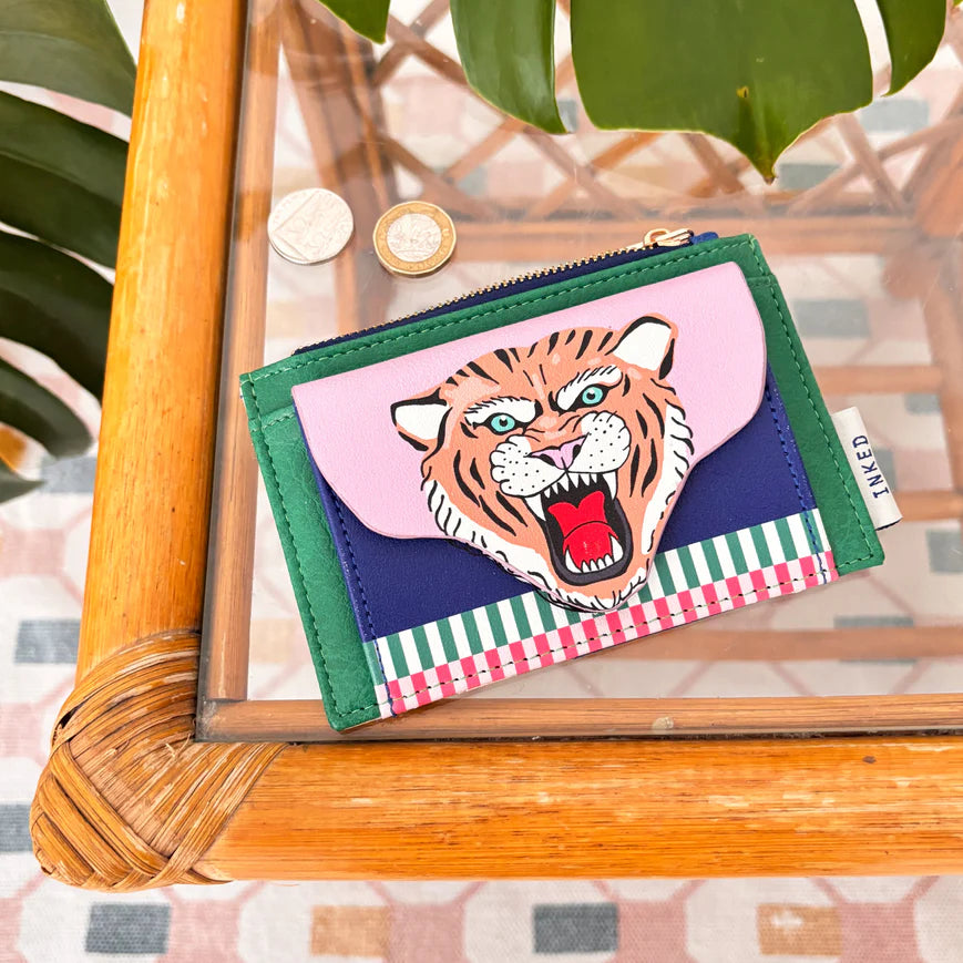 Inked Tiger Zip Purse