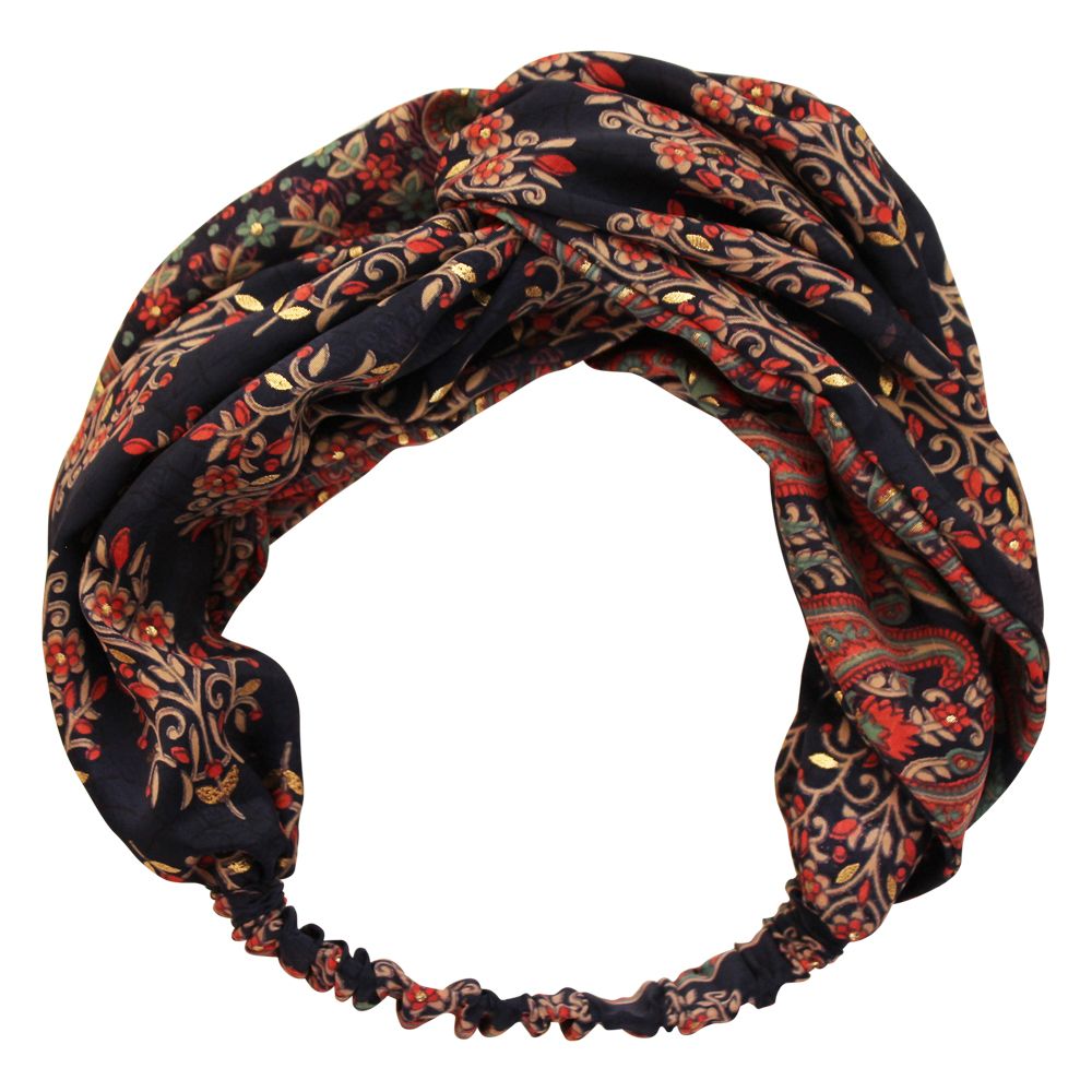 'Dahlia' Navy Floral & Paisley Headband