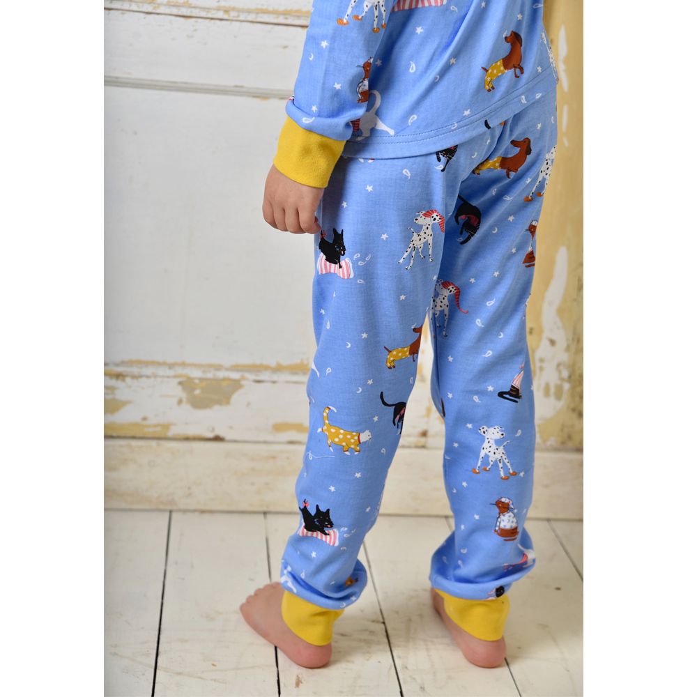 Children's Cat and Dog Print Cosy Cotton Pyjamas