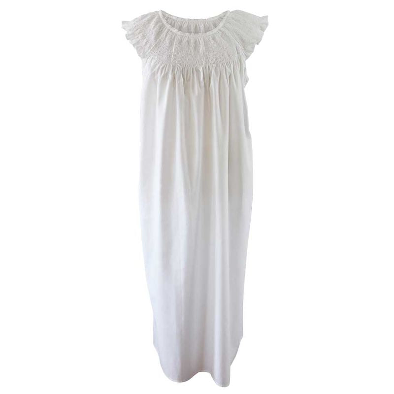 Ladies Ruched Round Neck Nightdress 'Violet'