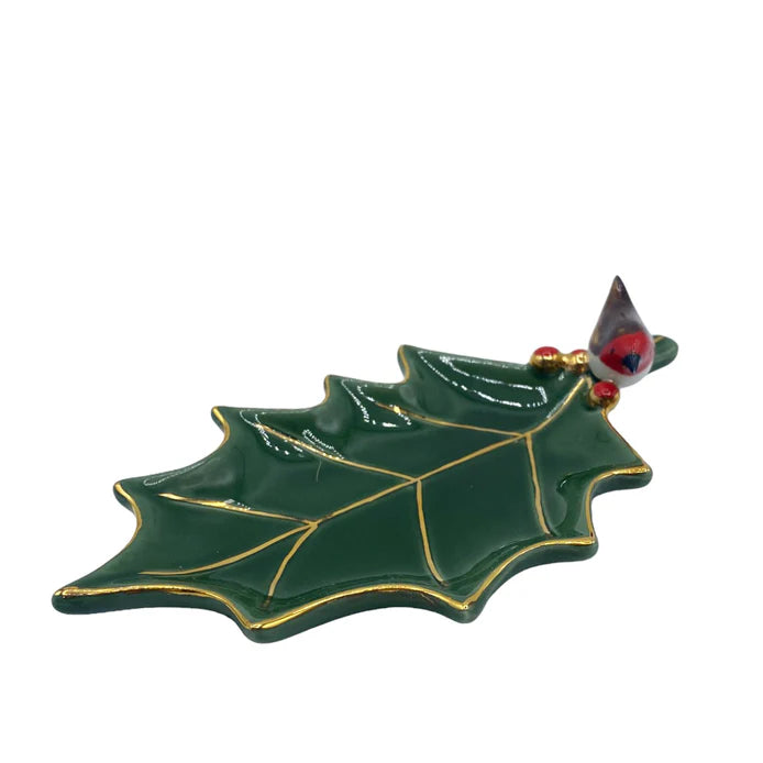 Secret Garden Holly Leaf Trinket Dish