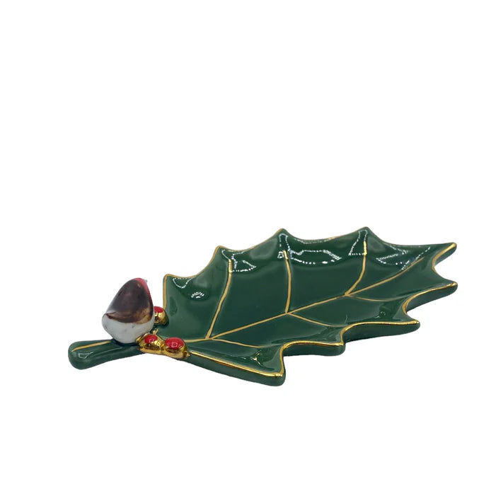 Secret Garden Holly Leaf Trinket Dish