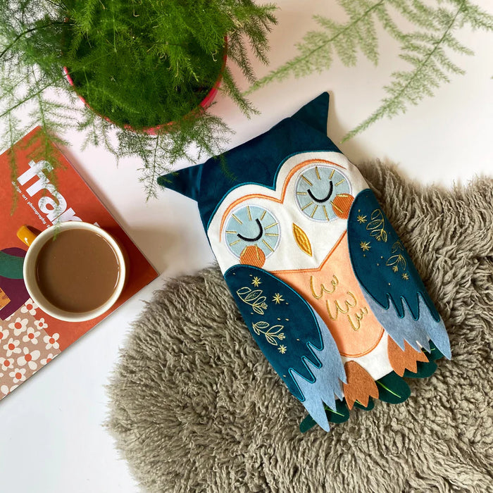 Secret Garden Owl Shaped Hot Water Bottle