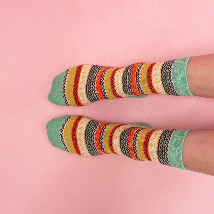 Secret Garden Fox Fair Isle Socks