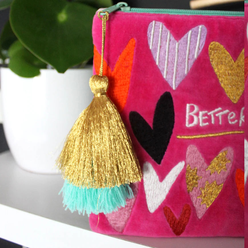 Small Talk 'Better Late...Than Ugly' Velvet Make Up Bag