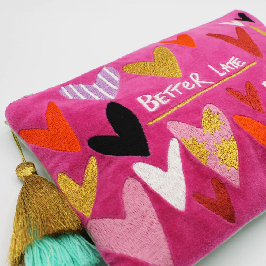 Small Talk 'Better Late...Than Ugly' Velvet Make Up Bag