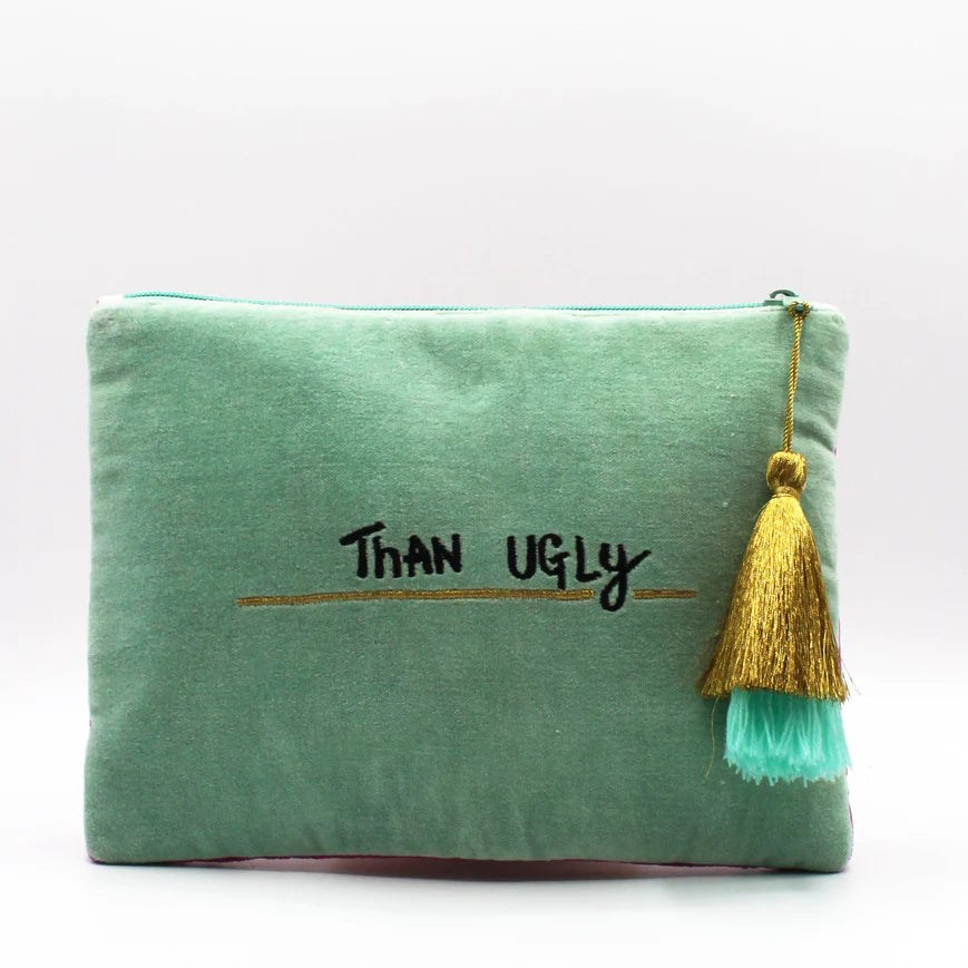 Small Talk 'Better Late...Than Ugly' Velvet Make Up Bag