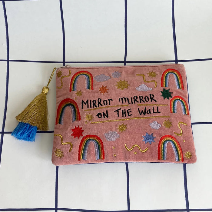 Small Talk 'Mirror Mirror On The Wall...I Am My Mother After All' Velvet Make Up Bag