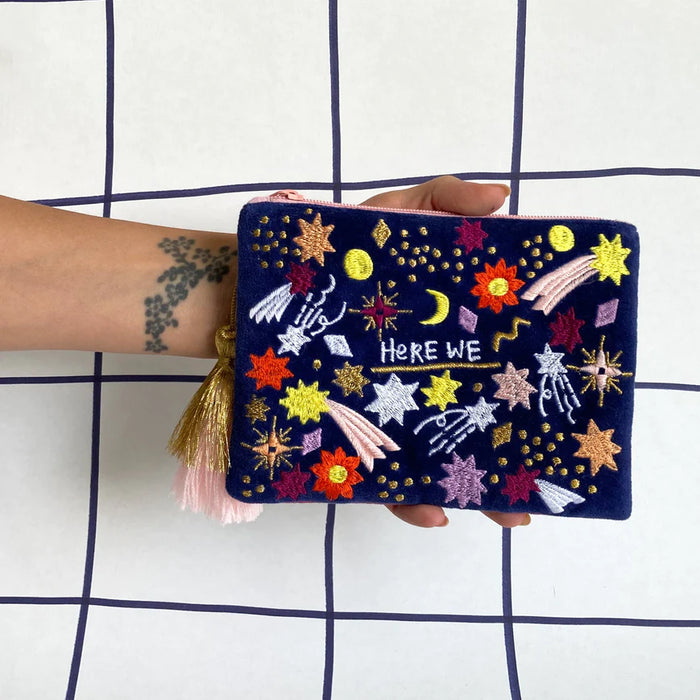 Small Talk 'Here We Bloody Go Again' Velvet Purse