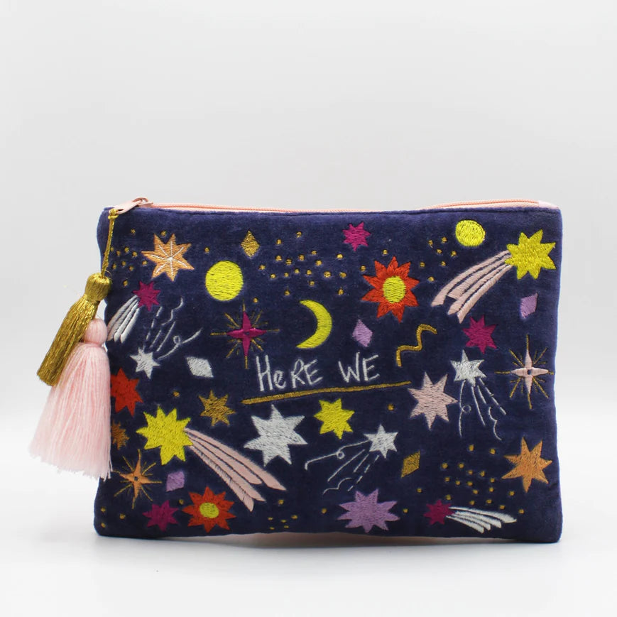 Small Talk 'Here We Bloody Go Again' Velvet Purse