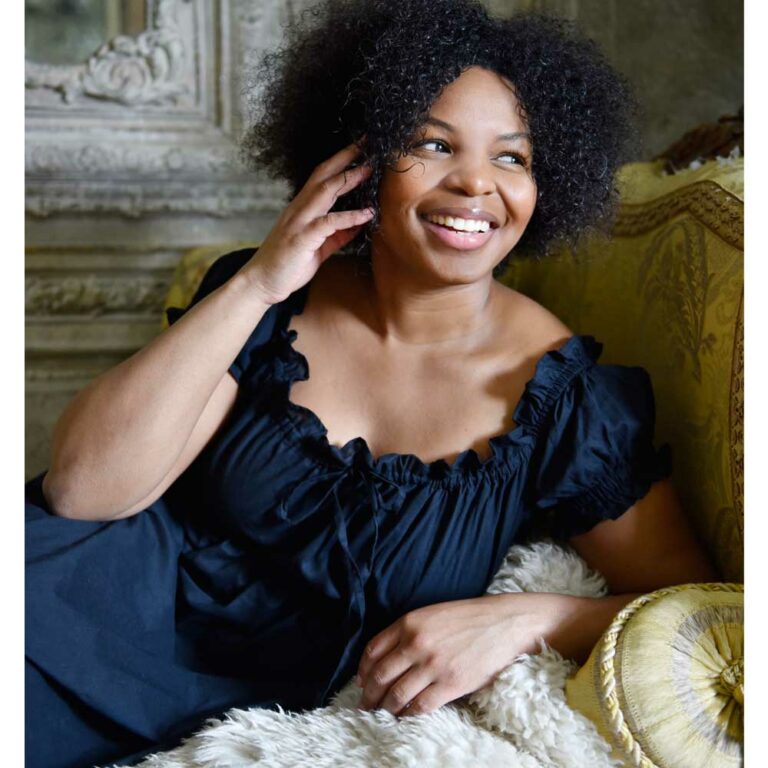 Ladies Black Cotton Nightdress 'Darcy'