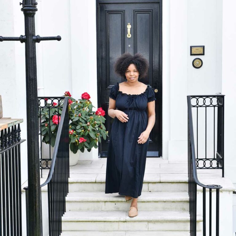 Ladies Black Cotton Nightdress 'Darcy'