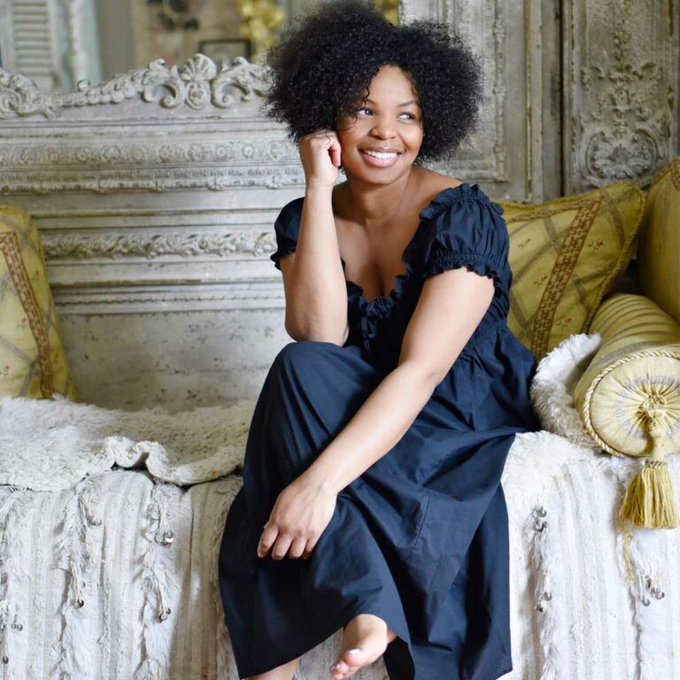 Ladies Black Cotton Nightdress 'Darcy'