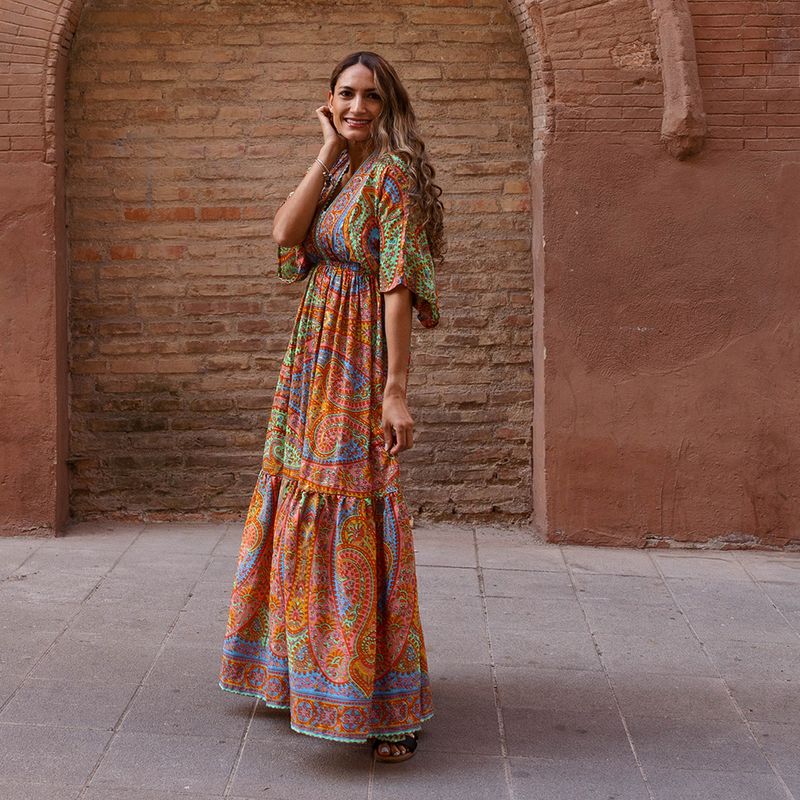 'Sorenna' Paisley Batwing Dress