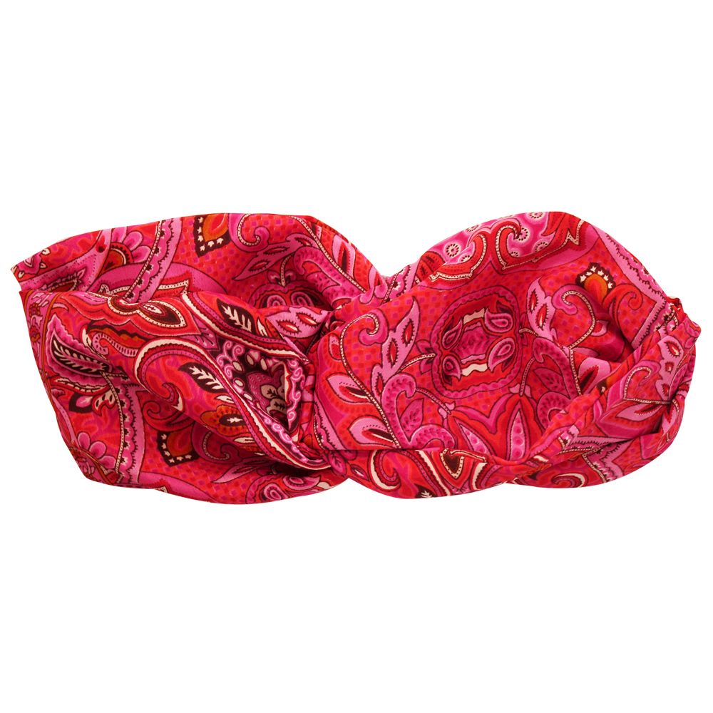 'Phoebe' Red & Pink Paisley Headband