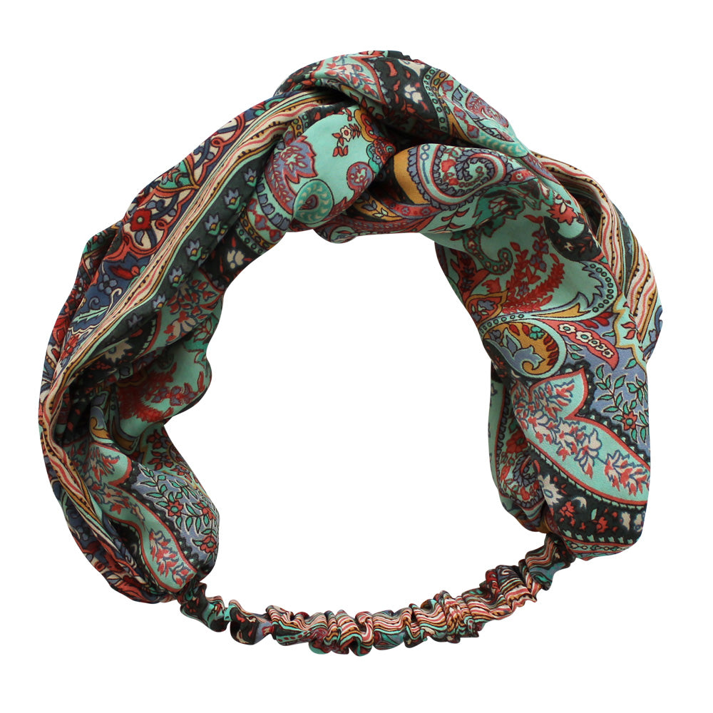 'Nova' Brown & Orange Paisley Headband