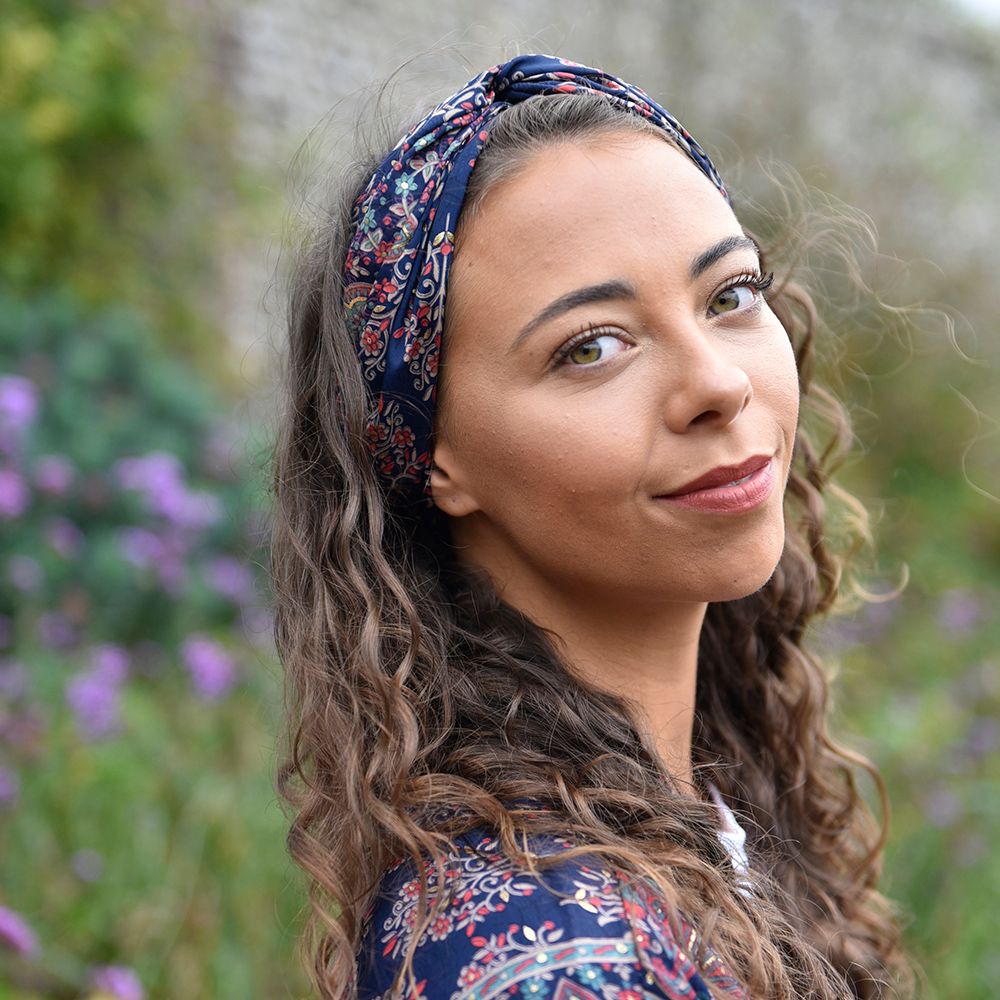 'Dahlia' Navy Floral & Paisley Headband